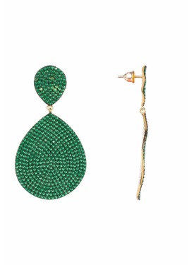 Novus Orbis - 'Monte Carlo' Earrings in Gold & Emerald Green