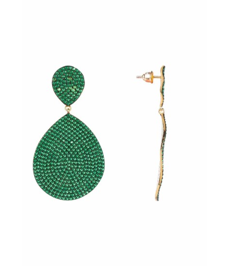 Novus Orbis - 'Monte Carlo' Earrings in Gold & Emerald Green