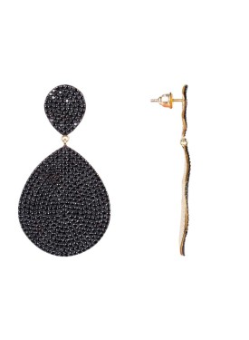 Novus Orbis - 'Monte Carlo' Earrings in Gold & Black