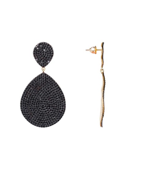 Novus Orbis - 'Monte Carlo' Earrings in Gold & Black