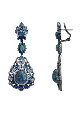 Novus Orbis - 'Mariana' Green Opal Drop Earrings