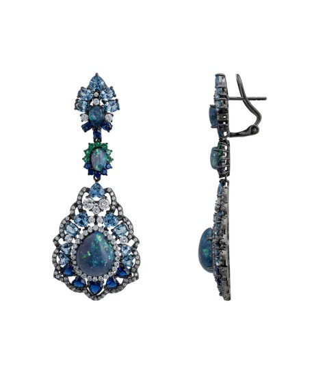 Novus Orbis - 'Mariana' Green Opal Drop Earrings