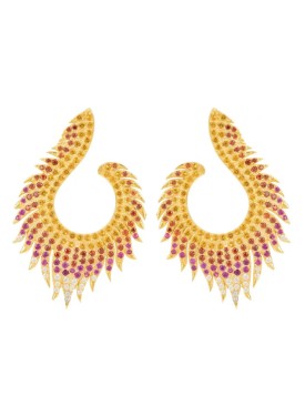 Novus Orbis - Flame Earrings 'Golden Fire' in Gold