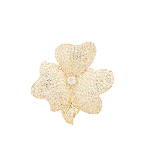 Novus Orbis - Flower Cocktail Ring in Gold