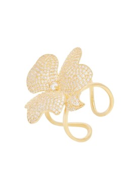 Novus Orbis - Flower Cocktail Ring in Gold