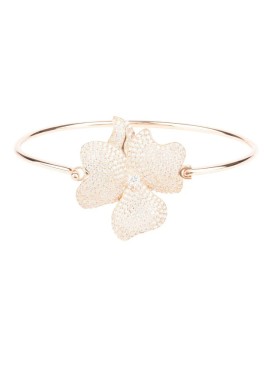 Novus Orbis - Flower Large Statement Cuff Bracelet in Rosegold