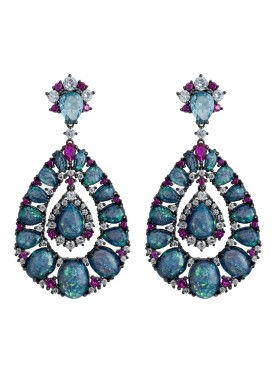 Novus Orbis - 'Paloma' Green Opal Drop Earrings