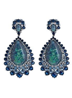 Novus Orbis - 'Gabriela' Green Opal Drop Earrings