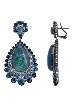 Novus Orbis - 'Gabriela' Green Opal Drop Earrings