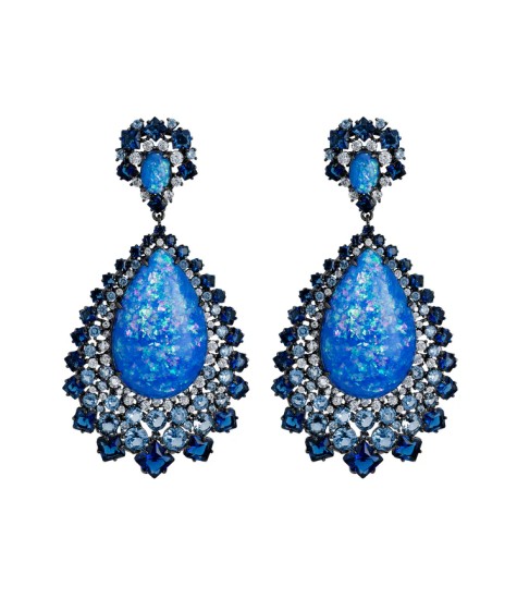 Novus Orbis - 'Gabriela' Blue Opal Drop Earrings