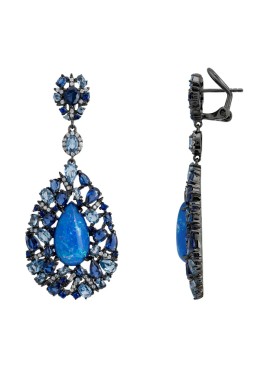 Novus Orbis - 'Fernanda' Blue Opal Drop Earrings