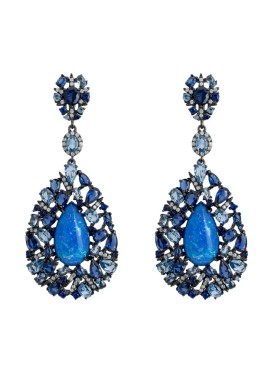 Novus Orbis - 'Fernanda' Blue Opal Drop Earrings