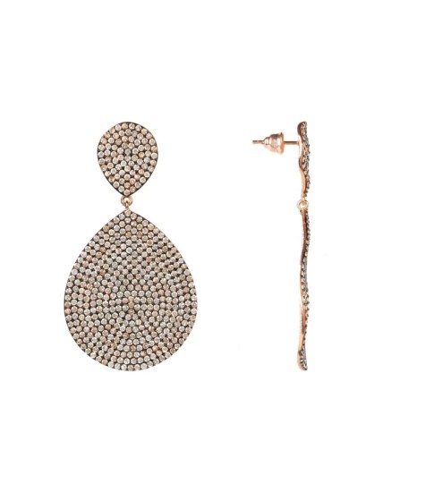 Novus Orbis - 'Monte Carlo' Earrings in Rose gold & Champagne